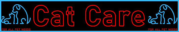 Pet-Extra Cat Care Blog Post Title - Visitor Navigation Information Support Banner Image Black Blue Red