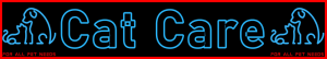 Pet-Extra Cat Care Blog Post Title - Visitor Navigation Information Support Banner Image Black Blue Red