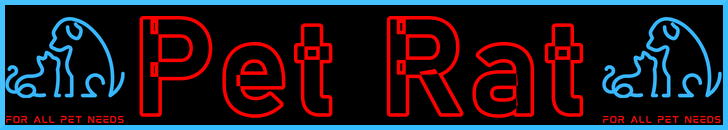 Pet-Extra Pet Rat Care Blog Post Title - Visitor Navigation Information Support Banner Image Black Blue Red